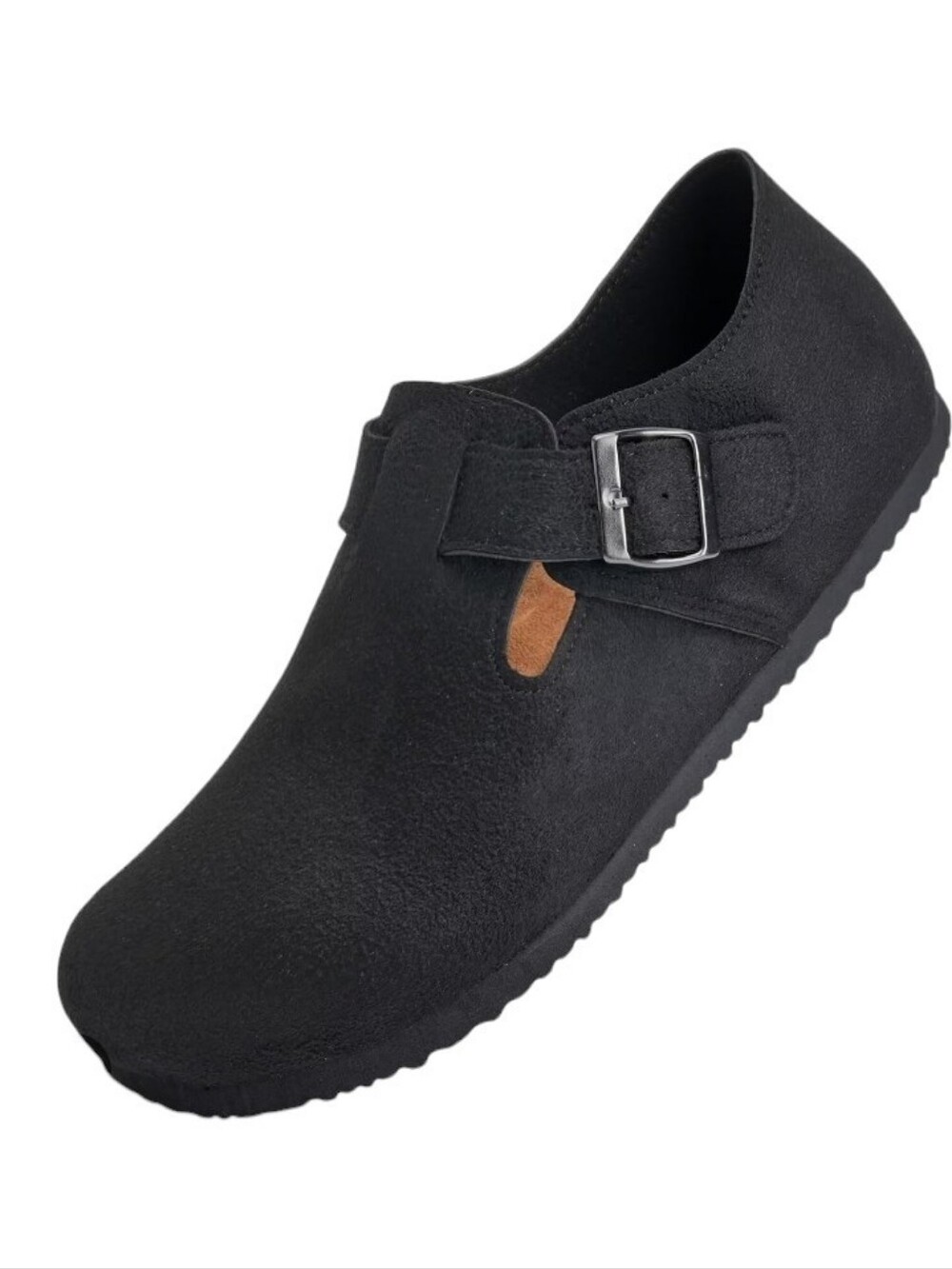 Torotto Black Cork Footbed Faux Suede Arch Support Shoes Size 41 (10) NWT